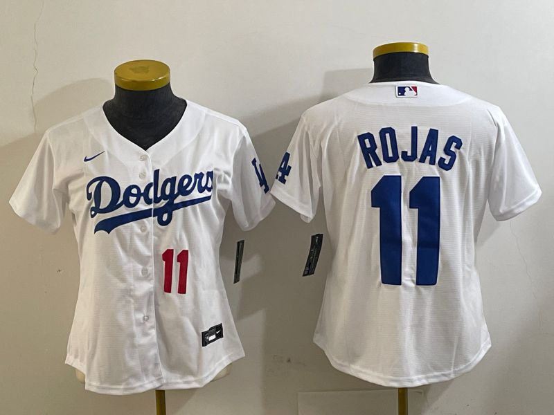 Youth Los Angeles Dodgers #11 Rojas White Game 2024 Nike MLB Jersey style 3->youth nfl jersey->Youth Jersey